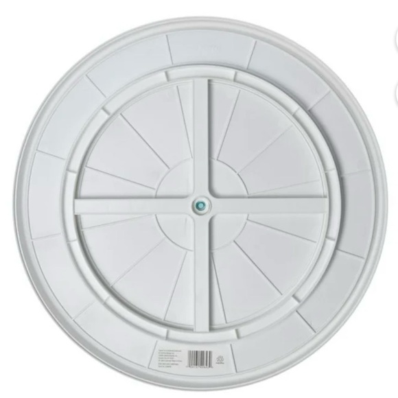 COPCO Non-Skid Pantry Cabinet Lazy Susan Turntable 18-Inch White/Gray #1108246A - Picture 7 of 9